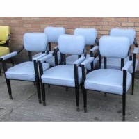 Blue Leather Dining Chairs