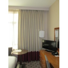 Red Hemmed Blackout Curtains