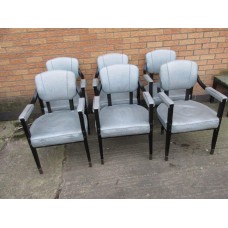 Metallic Leather Dining Chairs