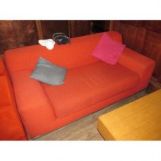 Orange Lobby Settee